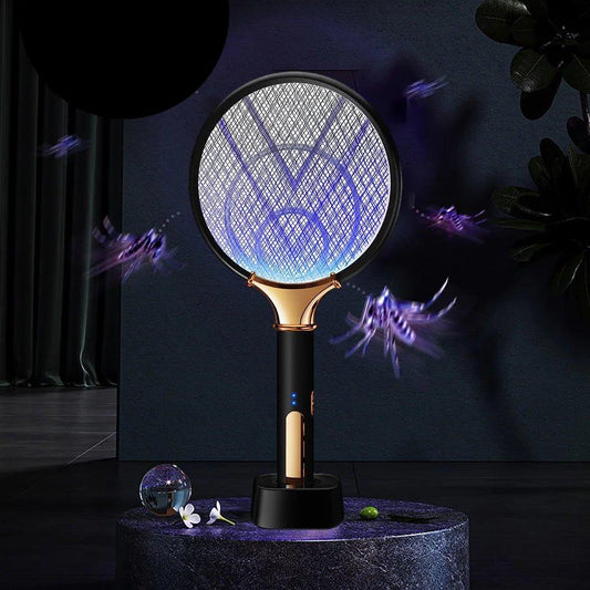 Raquette Électrique Anti-Moustiques USB avec Lampe LED