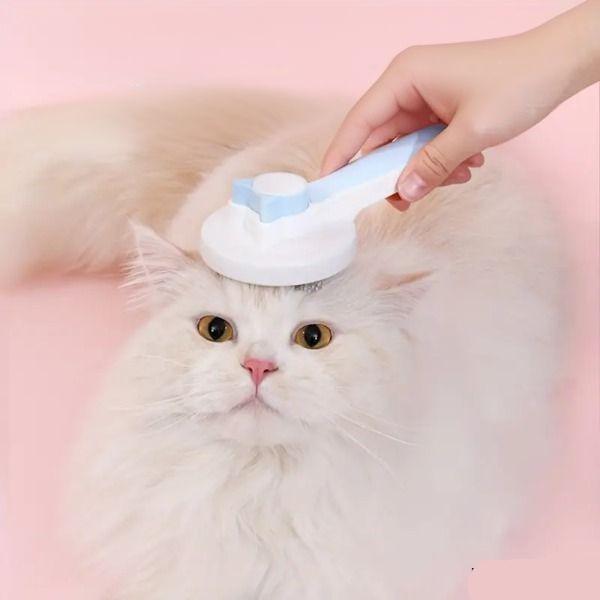 Brosse Lissante et Autonettoyante pour Chiens et Chats