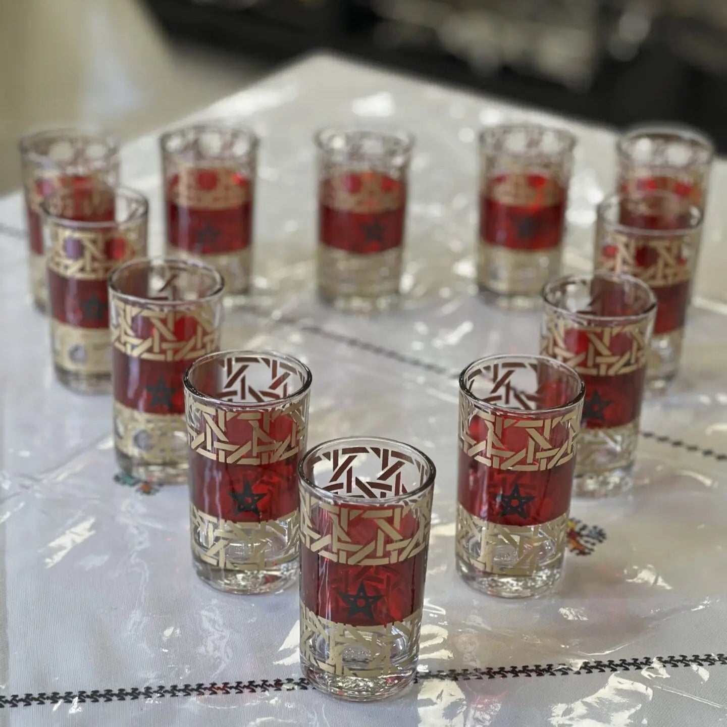 Coffret de 12 Verres à Thé Marocains