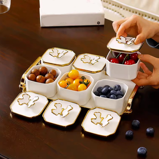 Assiette de fruits en céramique européenne haut de gamme