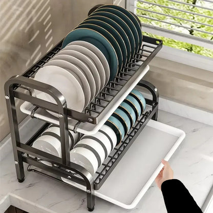 Égouttoir à Vaisselle en Acier Inoxydable