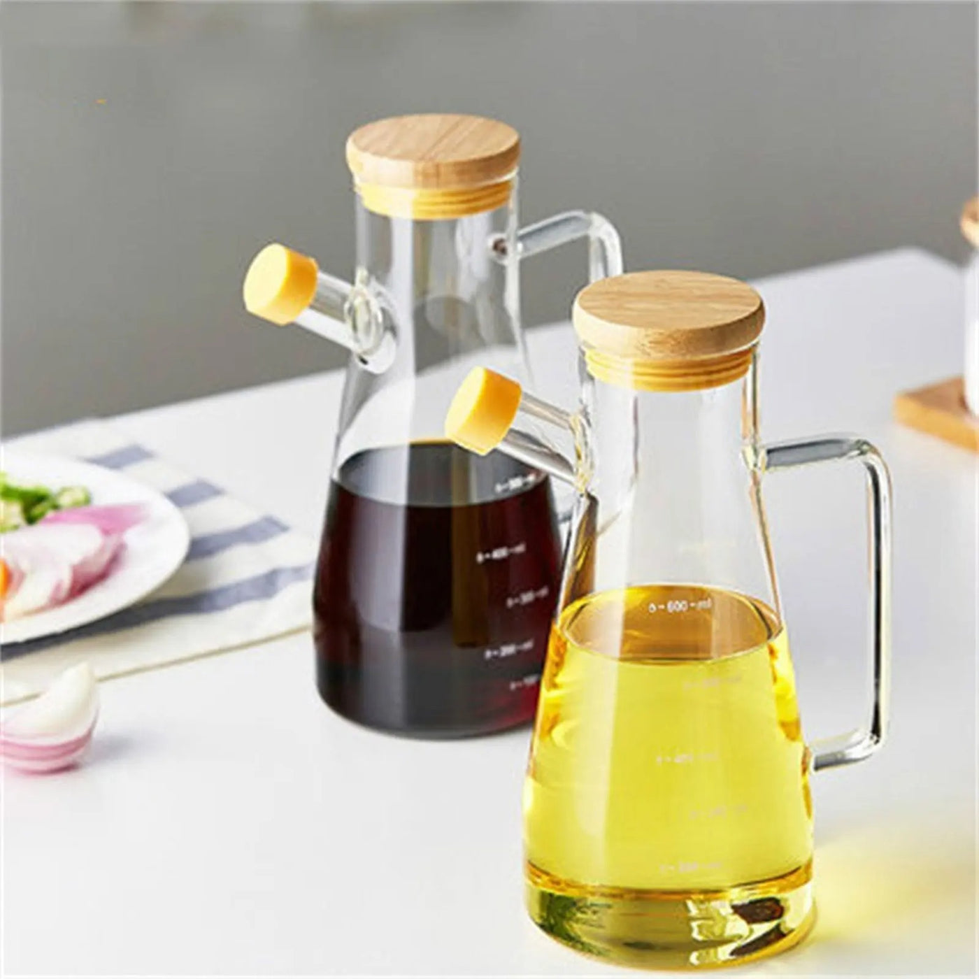 Distributeur d'huile d'olive de cuisine, 900ml.