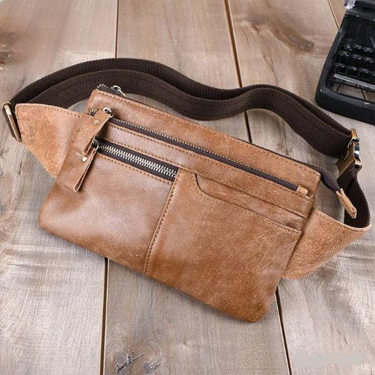 Sac en cuir véritable pour hommes; Fait à la main.