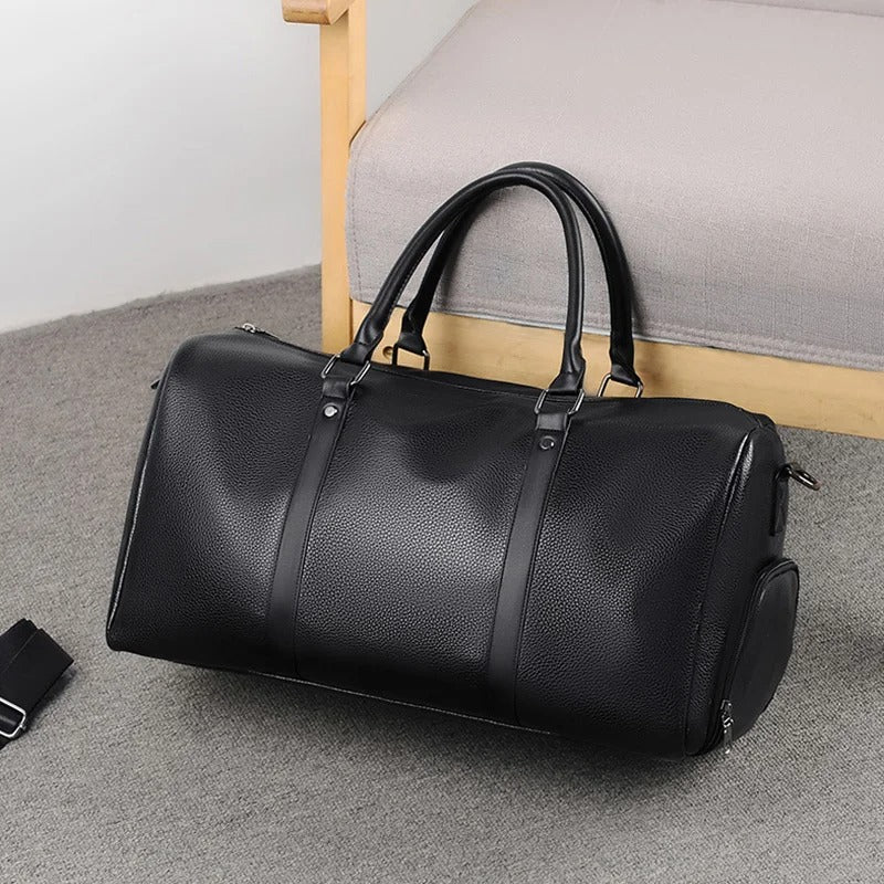 Sac à main de voyage en cuir pour homme, marque de luxe