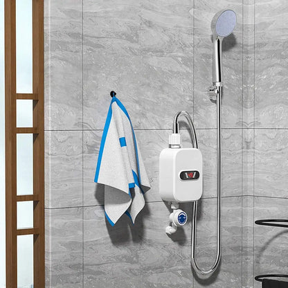 Mini Chauffe-Eau Instantané 3500 W 230 V Chauffe-Eau Électrique avec Pommeau de Douche Chauffage