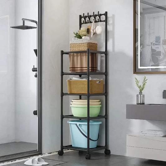 Étagère de rangement domestique multicouche