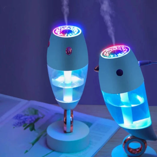 Humidificateur Veilleuse Projection Ultrasonique Brouillard Froid