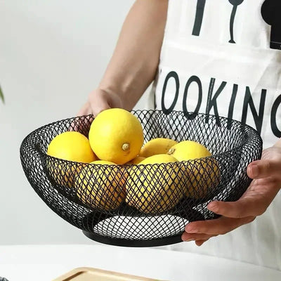 Panier de fruits en fer à deux étages, Style créatif.