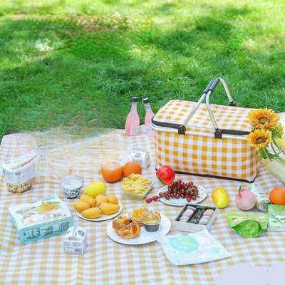 Panier de Pique-Nique Multifonction avec Grande Capacité - Idéal pour Camping, Barbecue et Pêche.