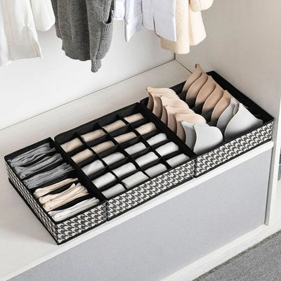 Boîte de Rangement 3 Pièces : Organisation Élégante pour Sous-Vêtements et Chaussettes