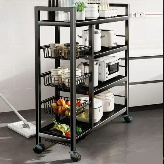Buffet pour salle à manger à plusieurs niveaux.