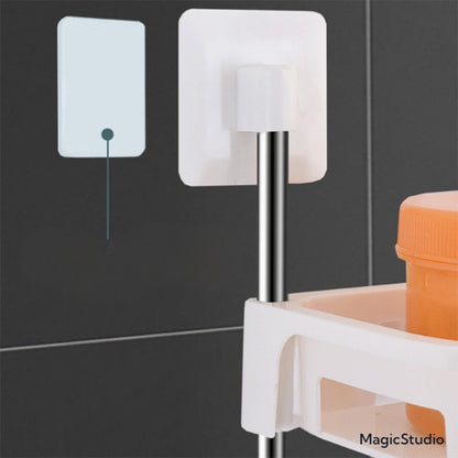 Étagère de Salle de Bain Blanche avec Base Adhésive