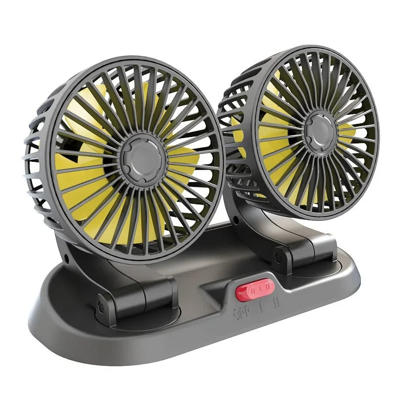 Ventilateur de voiture électrique Portable à double tête