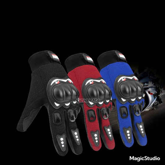 Gants de moto avec empreinte digitale de téléphone