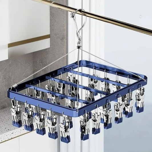 Sèche chaussettes avec 30 pinces