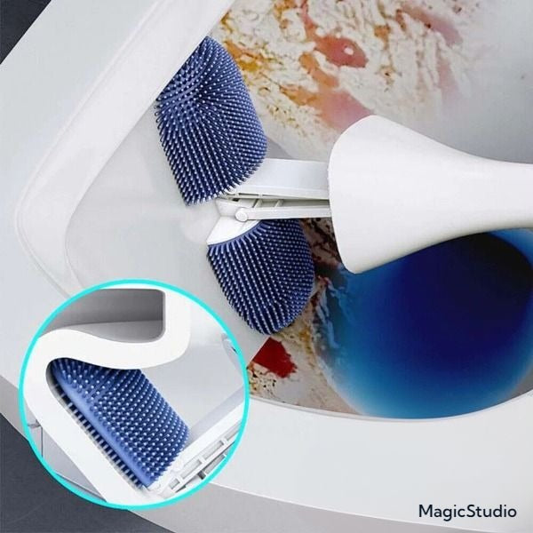 Brosse de Toilette en Silicone Flexible