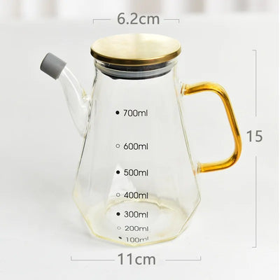 Bouteille d'huile de diamant en verre créatif de 500/700/900ml