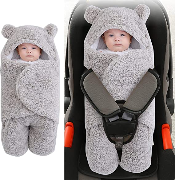 Couverture à Capuche pour Bébé en Coton Doux