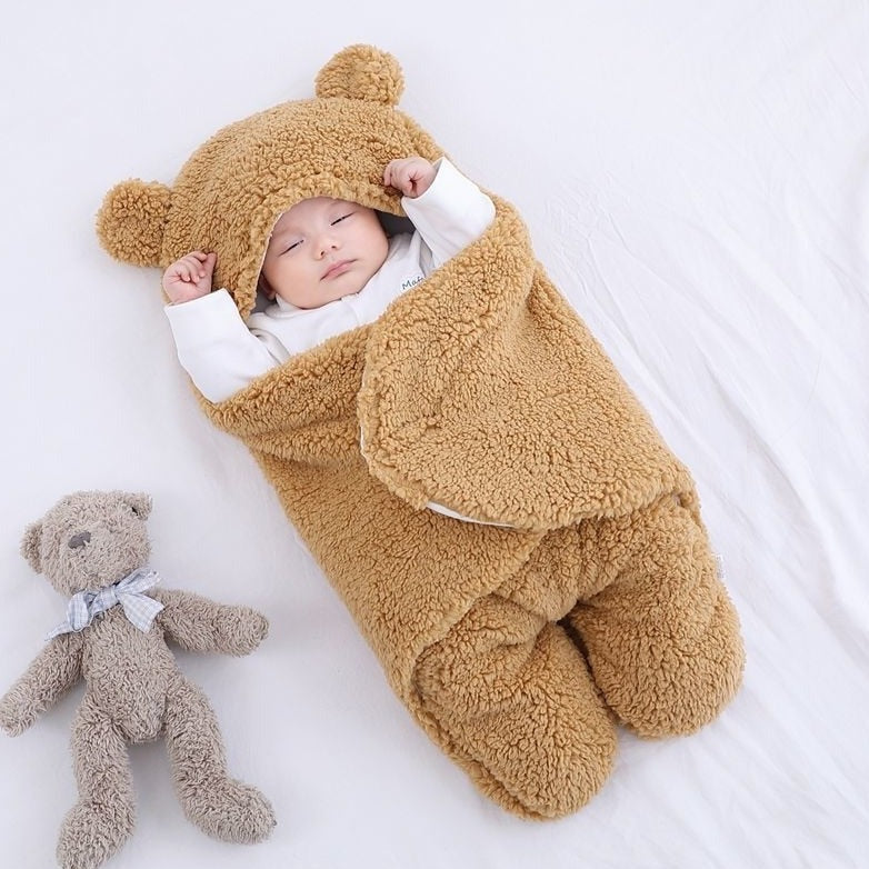 Couverture à Capuche pour Bébé en Coton Doux