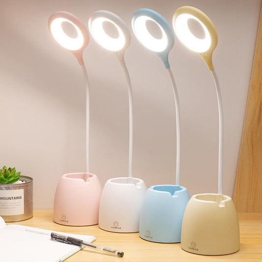 Lampe LED porte-stylo et téléphone pour bureau