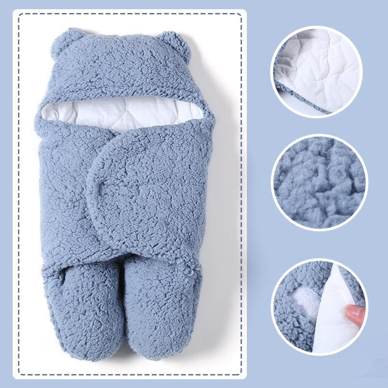 Couverture à Capuche pour Bébé en Coton Doux